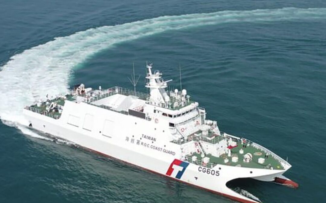 Taiwan coastguard uses water cannons to warn off mainland Chinese fishing vessel