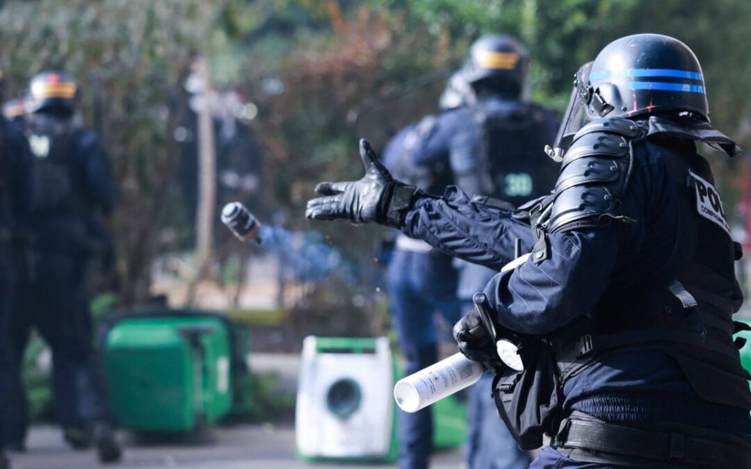 France halts use of stun grenades in policing of student protests