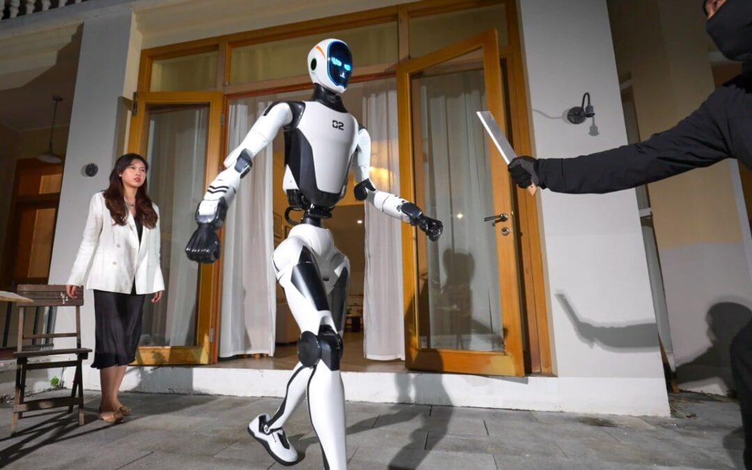 Chinese firm unveils ‘guardian’ robot that can disarm attackers, lift cars