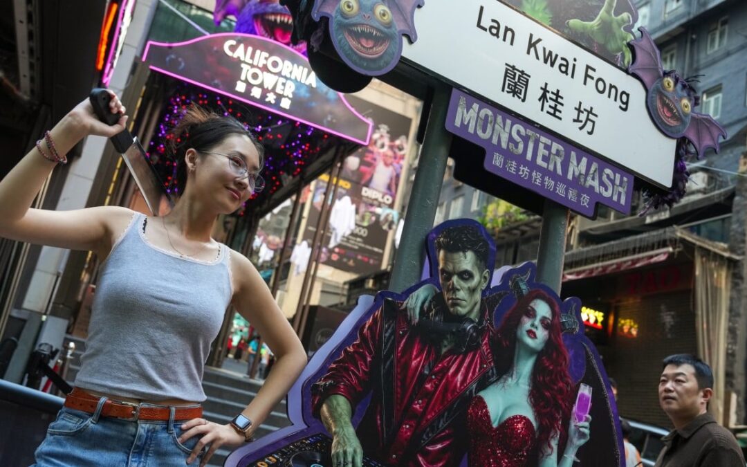 Halloween comes early to Hong Kong as festivities draw crowds, lift bar business